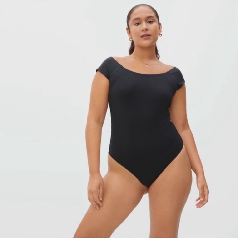 Everlane Black Off the Shoulder Bodysuit
